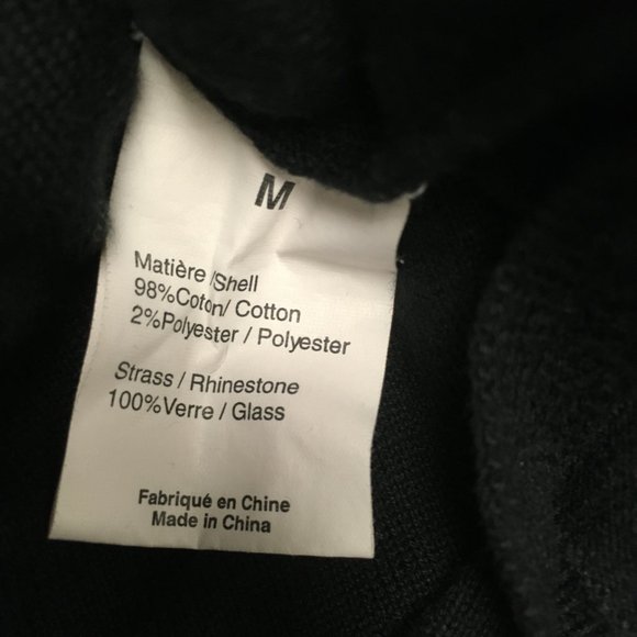 Sonia Rykiel black insignia embellished sweater stretchy top M - Picture 9 of 10